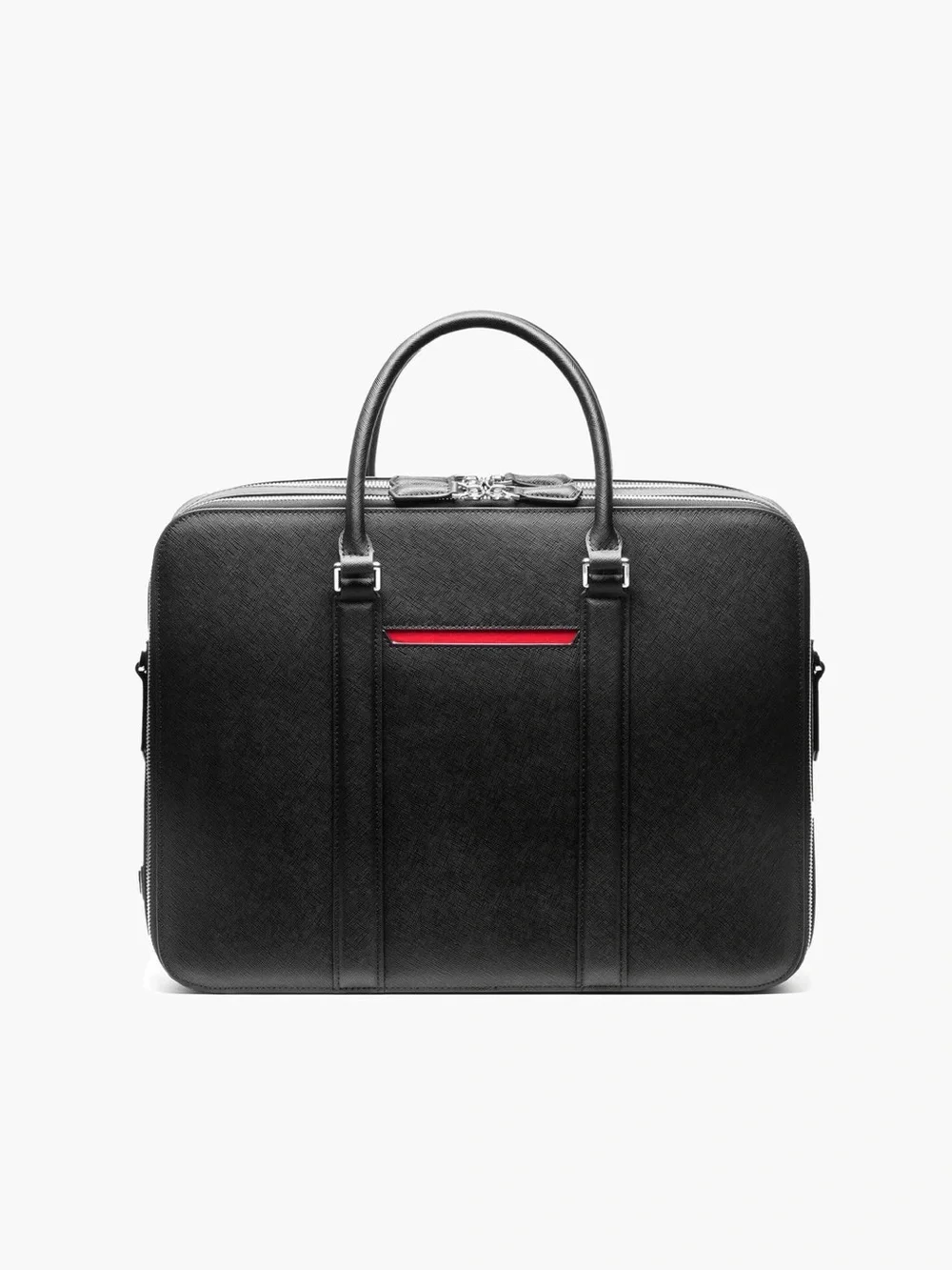 Maverick & Co Manhattan Double-Zip Leather Briefcase